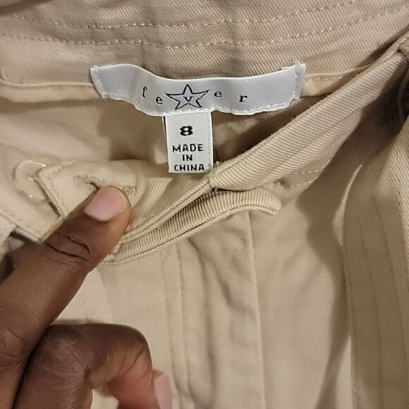 Fever Khaki Tie Waist Joggers Size 8 Excellent Condition - Picture 2 of 4